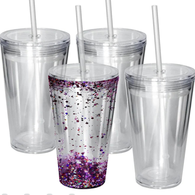 16 oz Acrylic Snowglobe Tumbler (Lava Only)