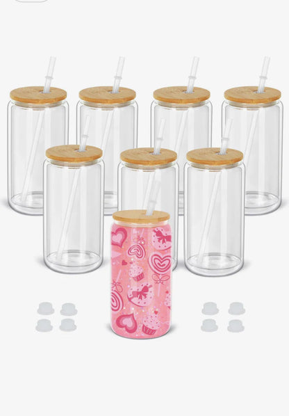 20 oz Glass SnowGlobe Cup