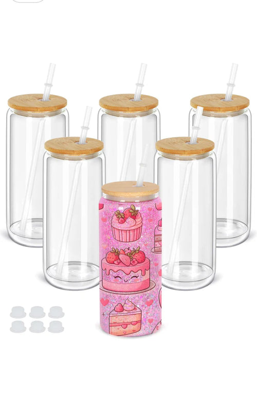20 oz Glass SnowGlobe Cup
